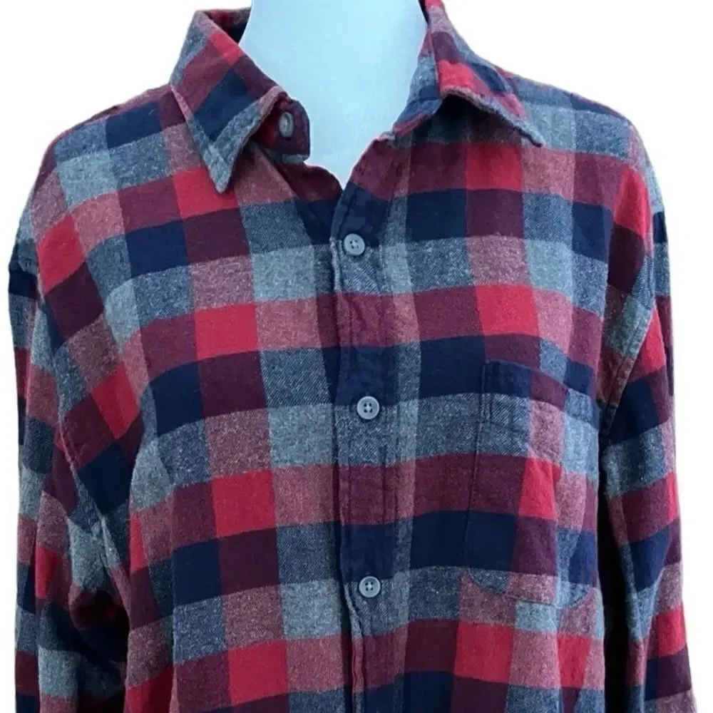 J Crew Slim Plaid Flannel size L